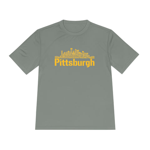 Pittsburgh Football Team Names - Sport-Tek Unisex Moisture Wicking Tee