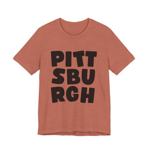 Vintage Pittsburgh Bold - Unisex Jersey Short Sleeve Tee