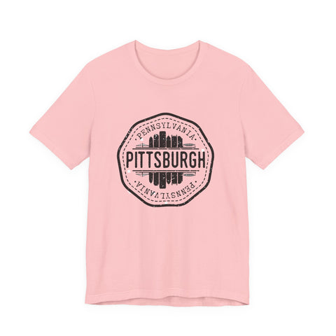 Pittsburgh City Stamp - Short Sleeve T-Shirt