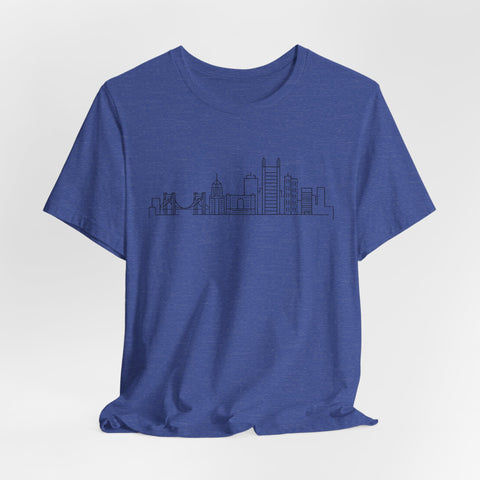 Pittsburgh Skyline Doodle - Unisex Jersey Short Sleeve Tee