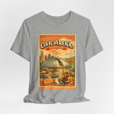 Greeting From Civic Arena (The Igloo) - Unisex Jersey Short Sleeve Tee
