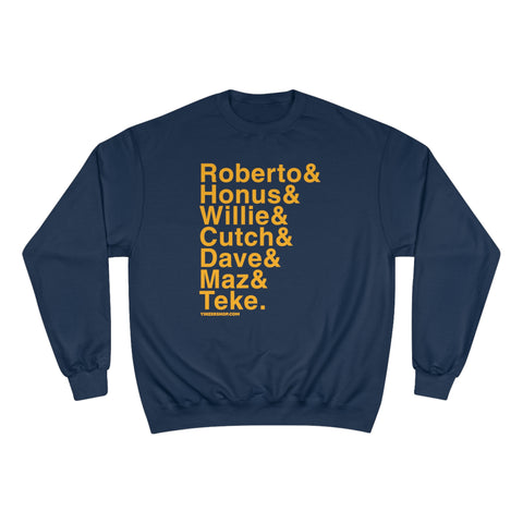 Famous Pittsburgh Pirates Ampersand - Champion Crewneck Sweatshirt Sweatshirt Printify Navy S 
