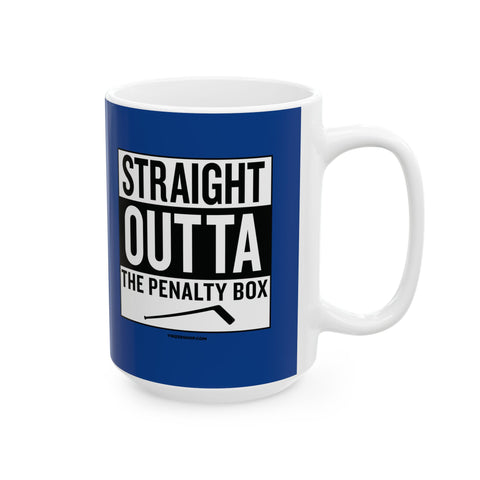 Hockey Straight out of the Penalty Box - Coffee Ceramic Mug Mug Printify