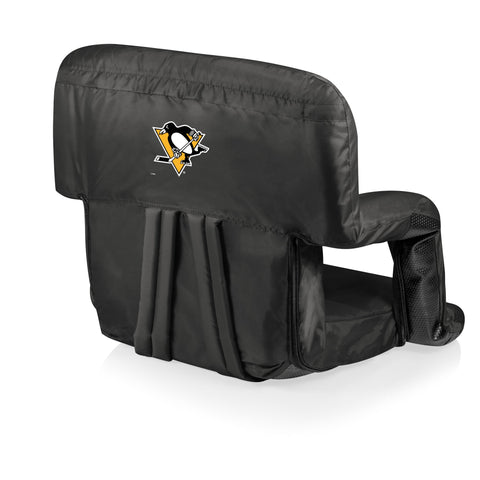 Pittsburgh Penguins - Ventura Portable Reclining Stadium Seat Stadium Seat Picnic Time Family of Brands Black  