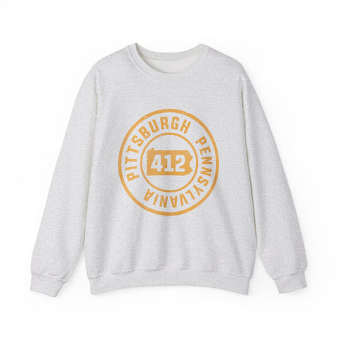 412 Pittsburgh Stamp - Heavy Blend™ Crewneck Sweatshirt