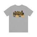 Four One Two Skyline - 412 Series - Pittsburgh T-Shirt - PRINT ON BACK - Unisex bella+canvas 3001 Short Sleeve Tee T-Shirt Printify Athletic Heather S 