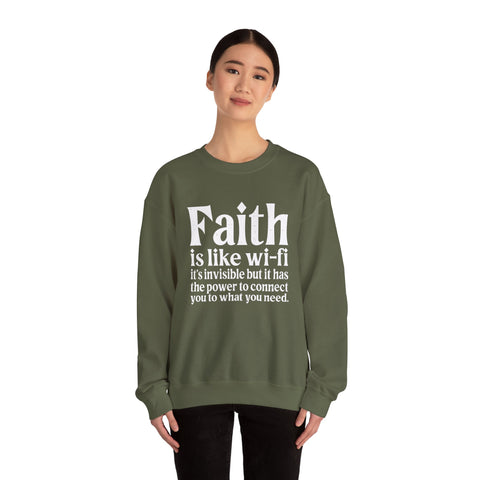 Faith is Like Wifi - Heavy Blend™ Crewneck Sweatshirt