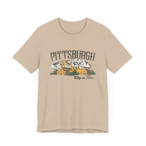 Pittsburgh City of Iron Vintage Logo - Short Sleeve Tee