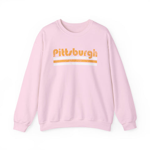 Vintage Pittsburgh Stripes - Heavy Blend™ Crewneck Sweatshirt
