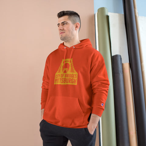 Pittsburgh, City of Bridges - Champion Hoodie Hoodie Printify   