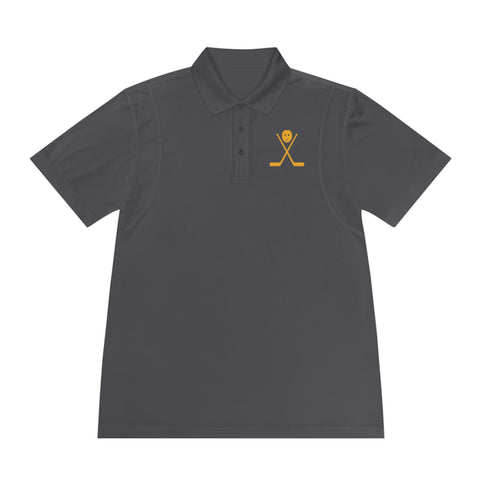 Pittsburgh Hockey "Crossed Sticks" - Men's Sport Polo Shirt T-Shirt Printify Iron Grey S