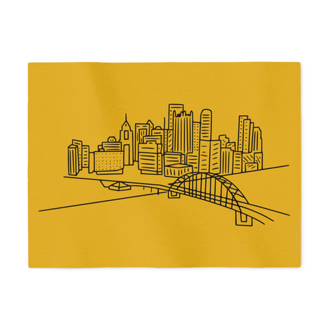 Pittsburgh Skyline Sweatshirt Blanket