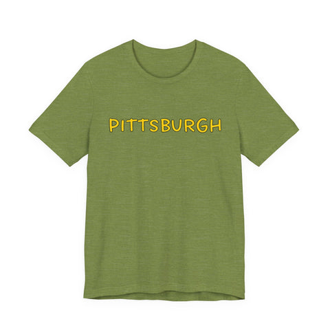Pittsburgh Bubble Letters - Unisex Jersey Short Sleeve Tee