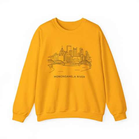 Monongahela River Skyline - Heavy Blend™ Crewneck Sweatshirt