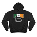 PGH Series Irish Flag - St Patty's Day - Champion Hoodie Hoodie Printify Black S 