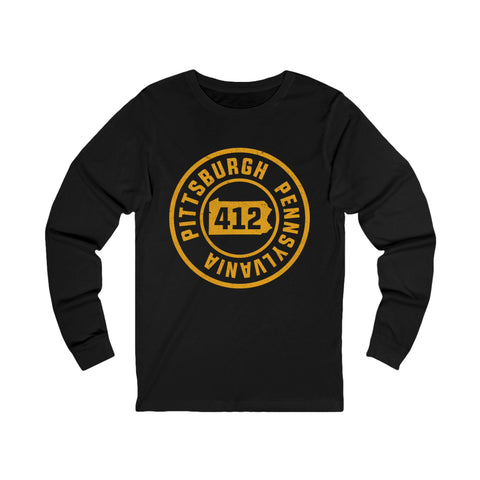 412 Pittsburgh Stamp - Unisex Long Sleeve Tee