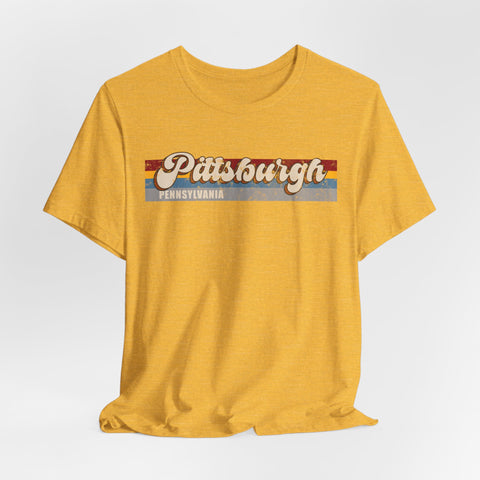 Pittsburgh PA Retro - Unisex Jersey Short Sleeve Tee