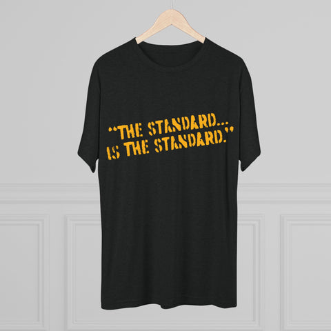 The Standard is the Standard Steeler Distressed Image T-Shirt Shirt - Tri-Blend Crew Tee T-Shirt Printify   