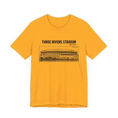 Three Rivers Stadium - 1970 - Retro Schematic - Short Sleeve Tee