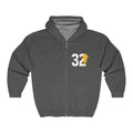 Legends Series - Franco Harris 32 - Hooded Full Zipper Sweatshirt Hoodie Printify S Dark Heather 
