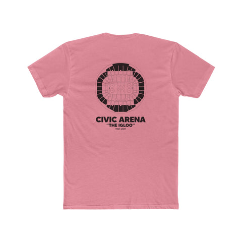 Pittsburgh Civic Arena "The Igloo" T-Shirt Print on Back w/ Small Logo T-Shirt Printify   