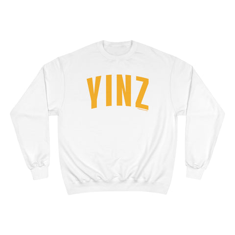 Yinz - Champion Crewneck Sweatshirt Sweatshirt Printify White S 