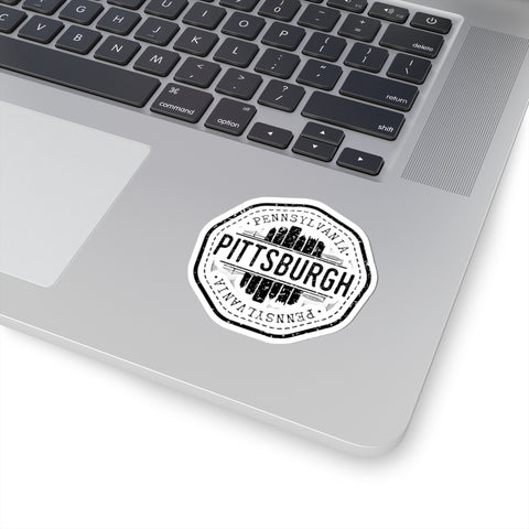 Pittsburgh Vintage Stamp -  Kiss-Cut Stickers
