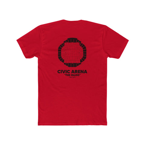 Pittsburgh Civic Arena "The Igloo" T-Shirt Print on Back w/ Small Logo T-Shirt Printify   