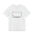 Love Pittsburgh Pennsylvania Short Sleeve T-Shirt  - Unisex bella+canvas 3001 T-Shirt Printify   