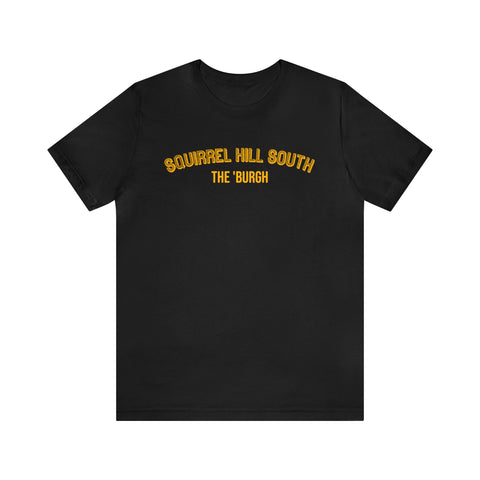 Squirrel Hill South - The Burgh Neighborhood Series - Unisex Jersey Short Sleeve Tee T-Shirt Printify Black M 