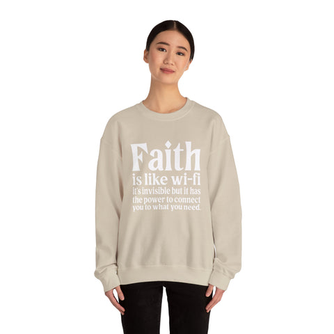Faith is Like Wifi - Heavy Blend™ Crewneck Sweatshirt