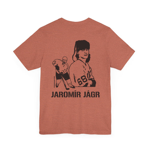 Jaromír Jágr Legend T-Shirt - GRAPHIC ON BACK - Unisex bella+canvas 3001 Short Sleeve Tee T-Shirt Printify   