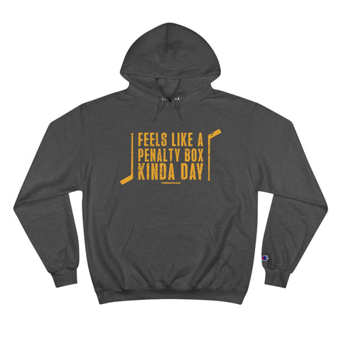 Feels Like a Penalty Box Kinda Day - Pittsburgh Hockey - Champion Hoodie Hoodie Printify Charcoal Heather S 