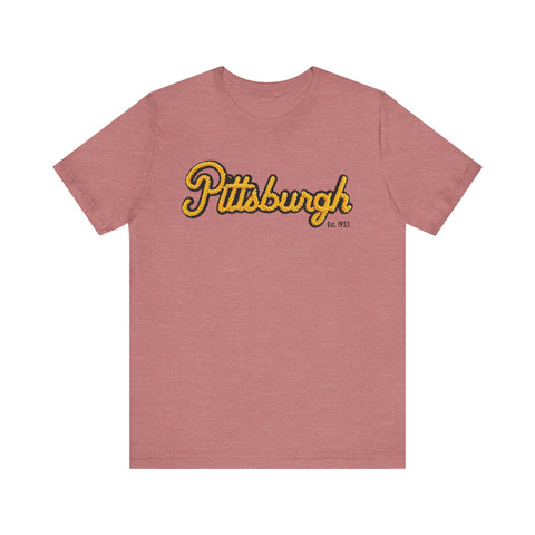 Pittsburgh Faux Embroidery - Short Sleeve T-Shirt