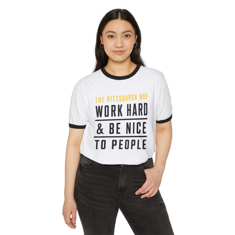 The Pittsburgh Way - Next Level Unisex Cotton Ringer T-Shirt