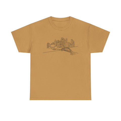 Pittsburgh Skyline - Unisex Heavy Cotton Tee