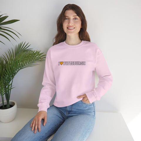 I Love Pittsburgh Crewneck Sweatshirt Retro City Pride Crew
