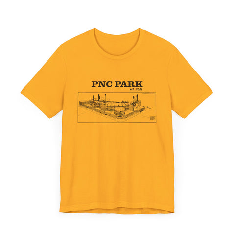 PNC Park - 2001 - Retro Schematic - Short Sleeve Tee