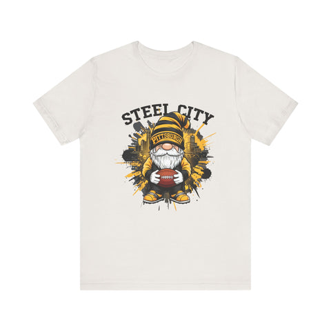 Steel City Gnome - Unisex Jersey Short Sleeve Tee