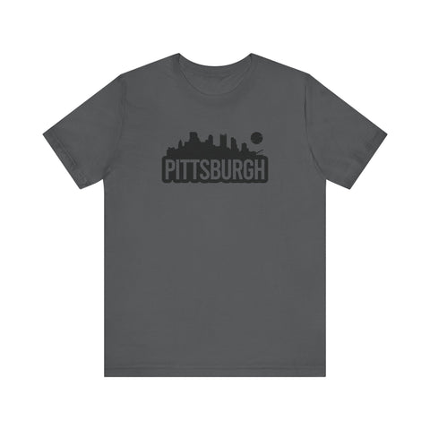 Pittsburgh Bold Skyline T-Shirt  - Unisex bella+canvas 3001 T-Shirt Printify Asphalt XS 