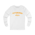 Pittsburgh Hockey - Collegiate Style - Long Sleeve Tee Long-sleeve Printify S White