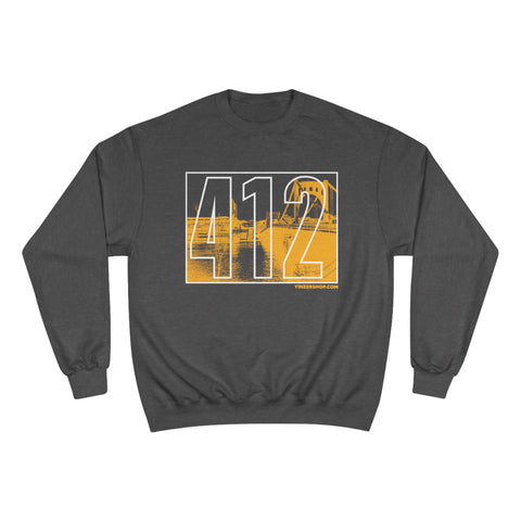 The 412 Series - PNC Park - Champion Crewneck Sweatshirt Sweatshirt Printify Charcoal Heather S 