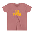 Play Renegade Distressed Graphic - Youth Short Sleeve Tee Kids clothes Printify Heather Mauve S