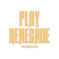 Play Renegade Distressed Font Kiss-Cut Sticker Paper products Printify 2" × 2" Transparent 