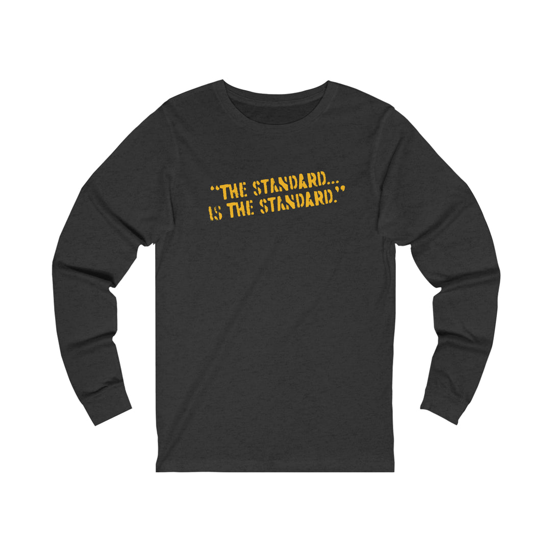 The Standard is the Standard Steeler Distressed Image T-Shirt Shirt - Long Sleeve Crew Tee Long-sleeve Printify XS Dark Grey Heather 