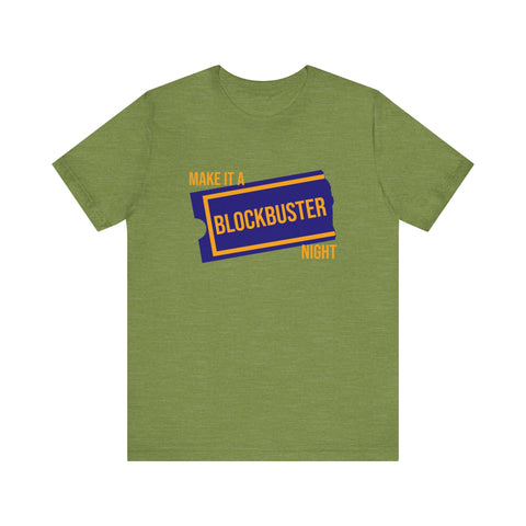 Retro Make it a Blockbuster Night - Short Sleeve Tee T-Shirt Printify Heather Green XS