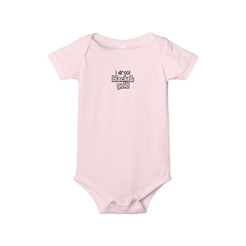 I Drool Black and Gold - Infant Jersey One Piece
