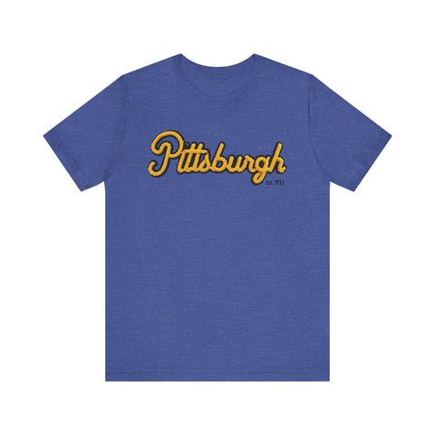 Pittsburgh Faux Embroidery - Short Sleeve T-Shirt