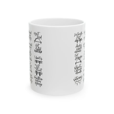 Pittsburgh Bridges Doodle -  Coffee Mugs (11oz, 15oz)