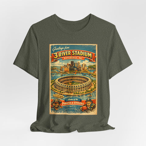 Three River Stadium Flashback - Unisex Jersey Short Sleeve Tee